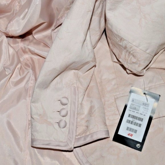 H&M NEW $50 NWT SIZE 10 M MEDIUM LIGHT PINK BLAZER JACKET - Picture 6 of 6